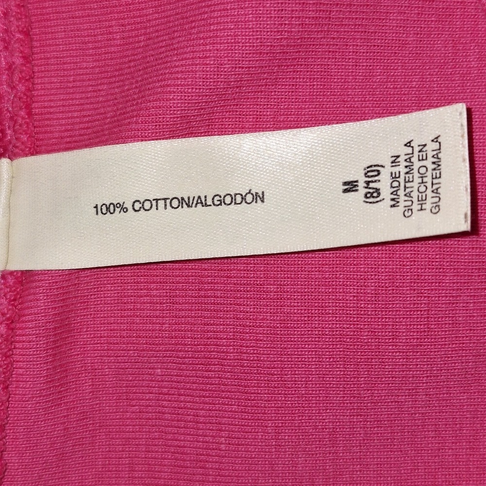 Preppy Coquette 3/4 Sleeves White Stag M (8- 10) Pink Fuchsia Button-Up Cardigan - Picture 11 of 16